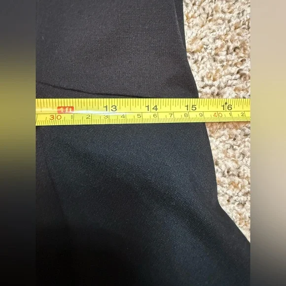 Kensie Black and Beige Striped Peplum Dress, size L - Picture 6 of 9